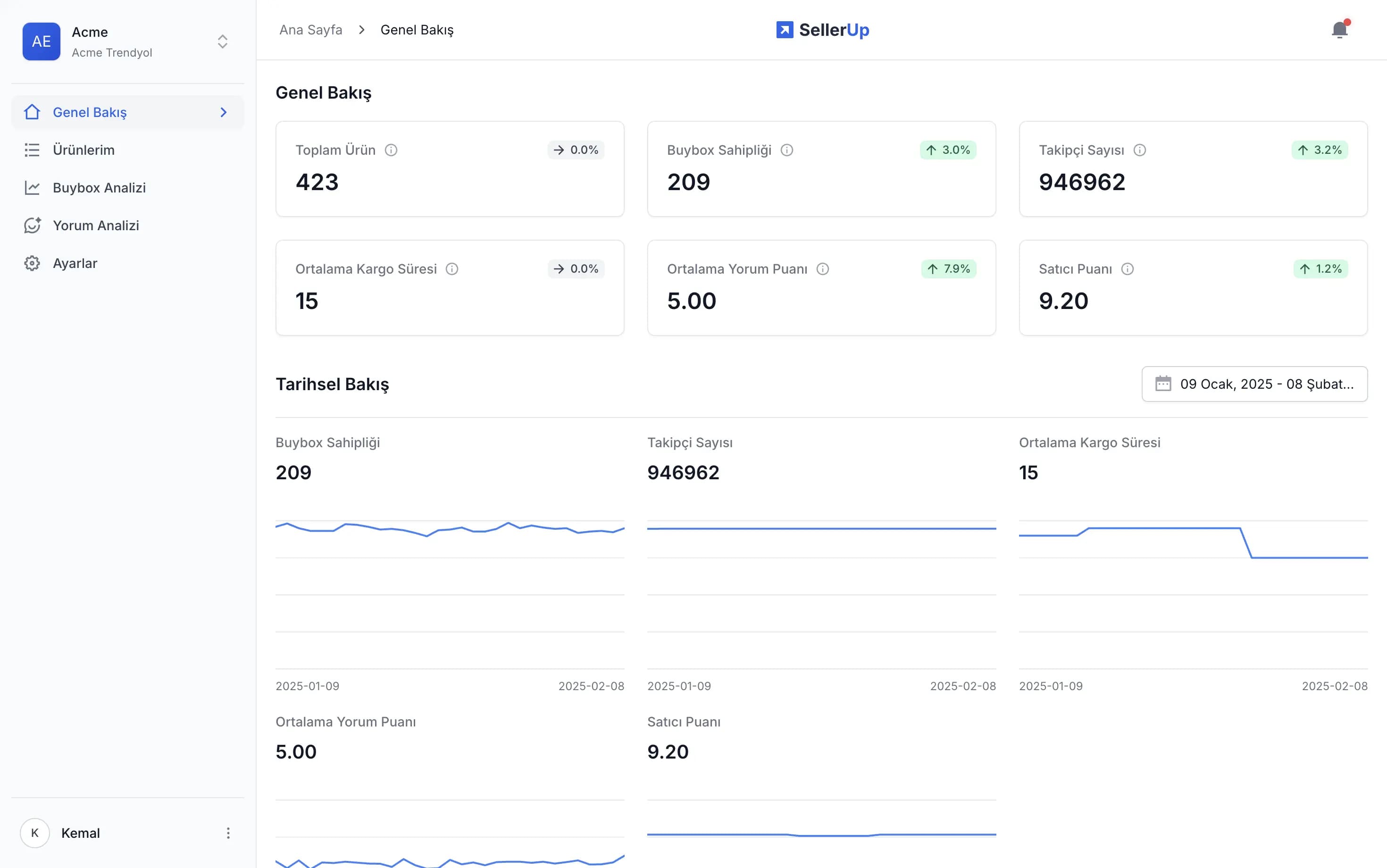 A preview of the Database web app